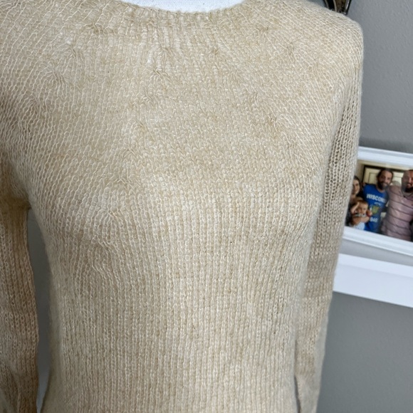 Vintage Entracte Paris fine knit sweater too long sleeve Mohair stretch casual 1 - Picture 3 of 5